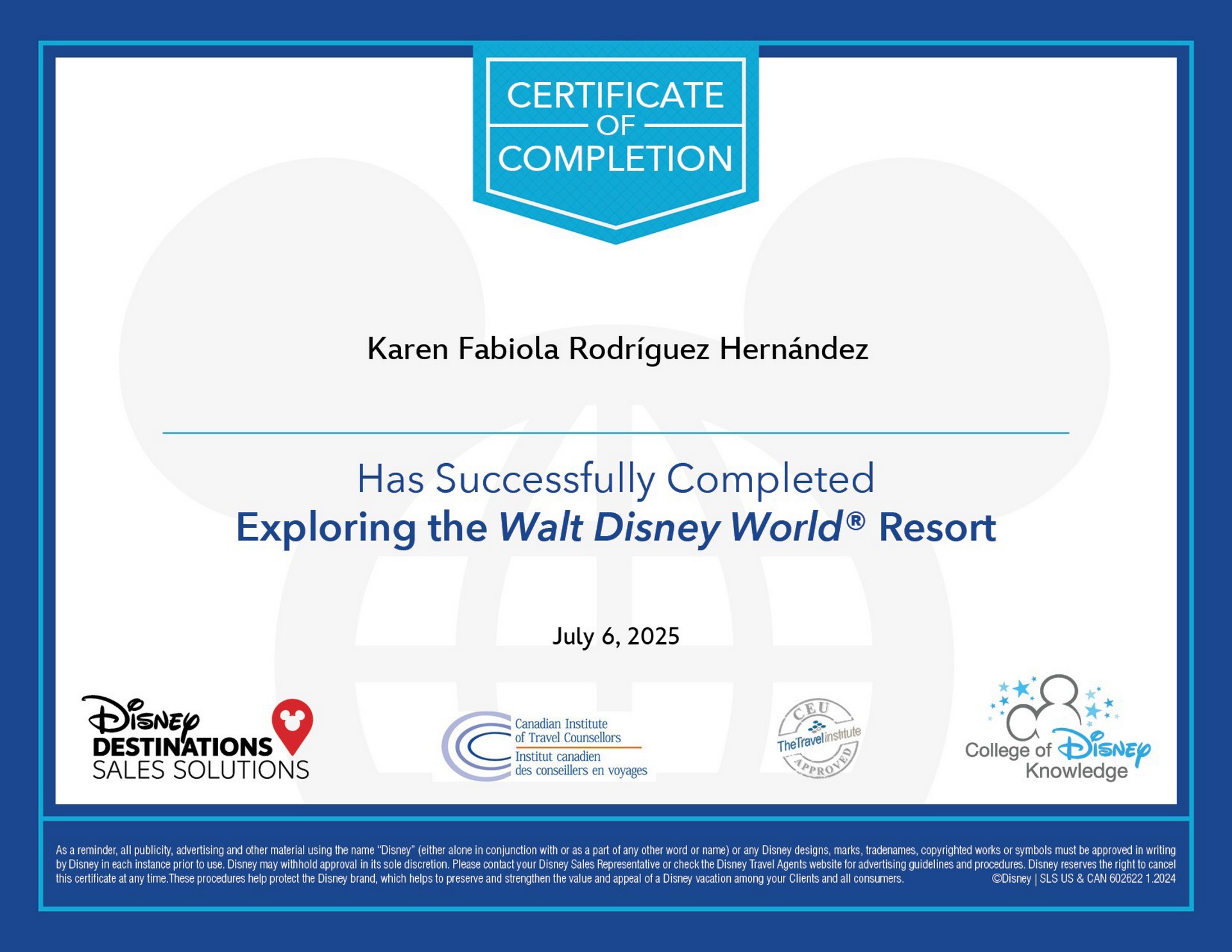 Certificado Disney Destinations: Exploring the Walt Disney World Resort